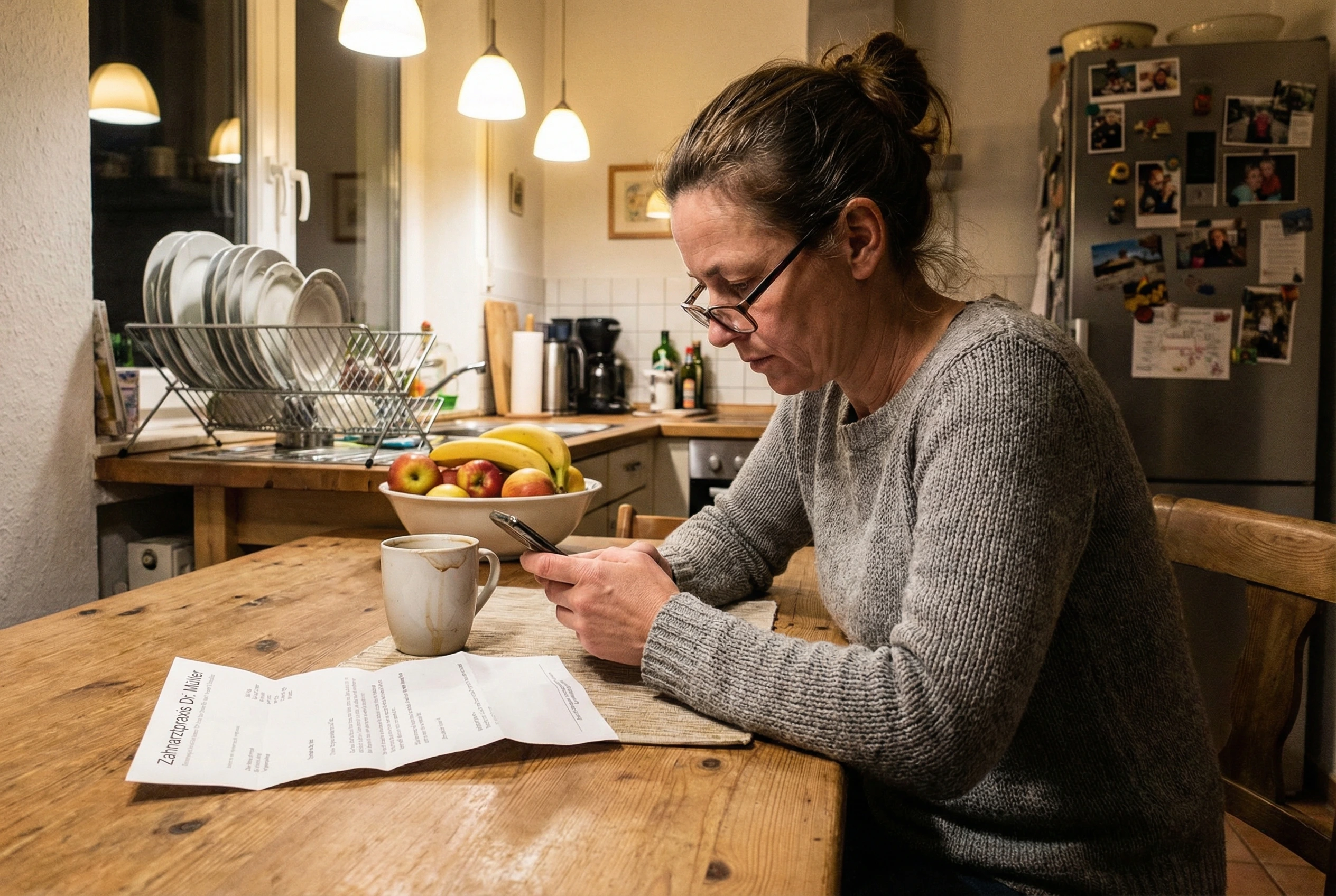 Person informiert sich über Zahnzusatzversicherungen